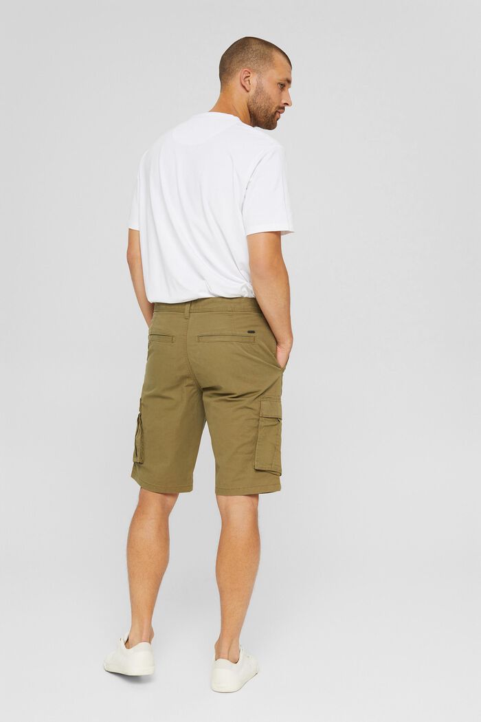 Cargo shorts in 100% cotton, OLIVE, detail image number 3