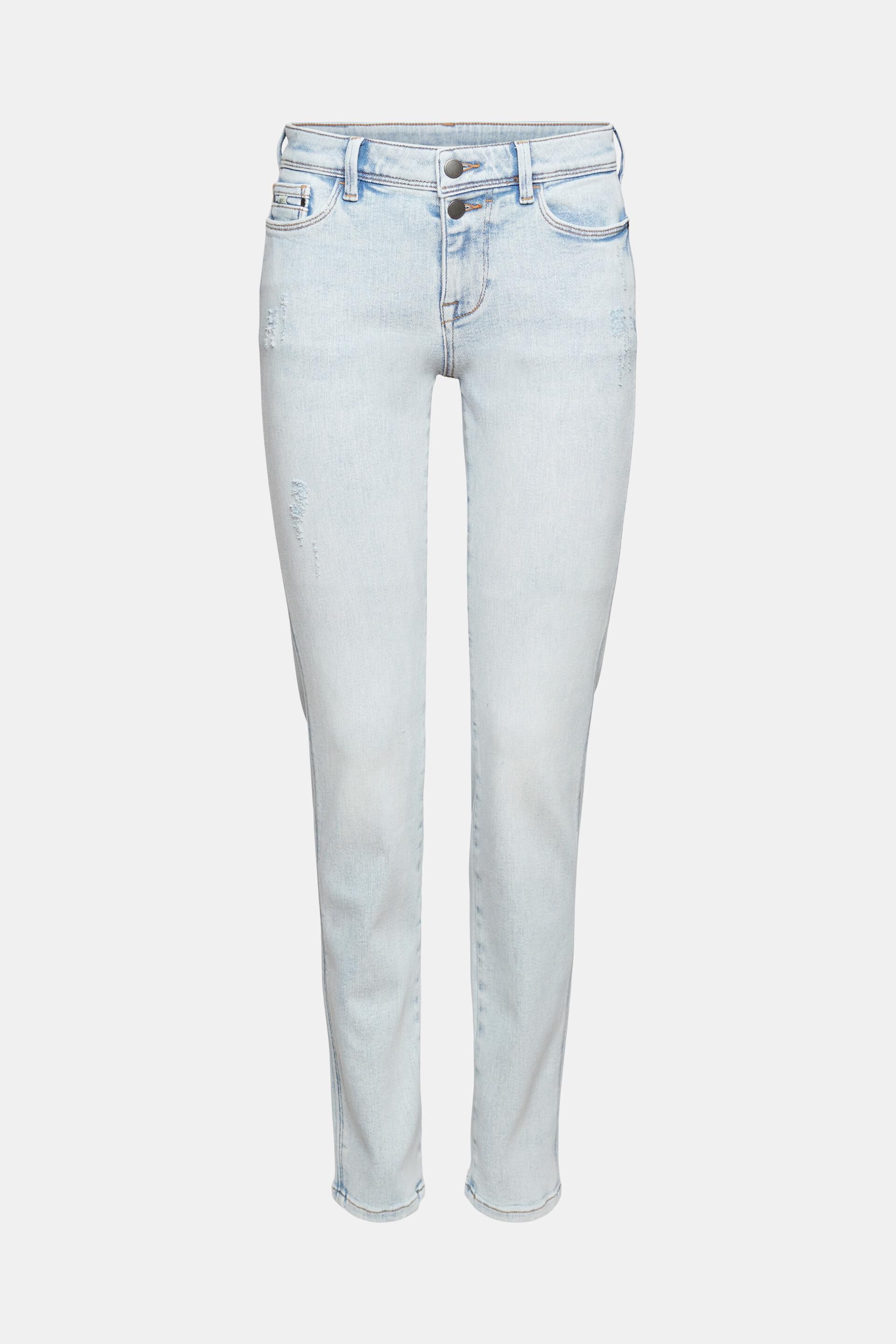 Esprit Slim jeans lichtgrijs volledige print elegant Mode Spijkerbroeken Slim jeans 