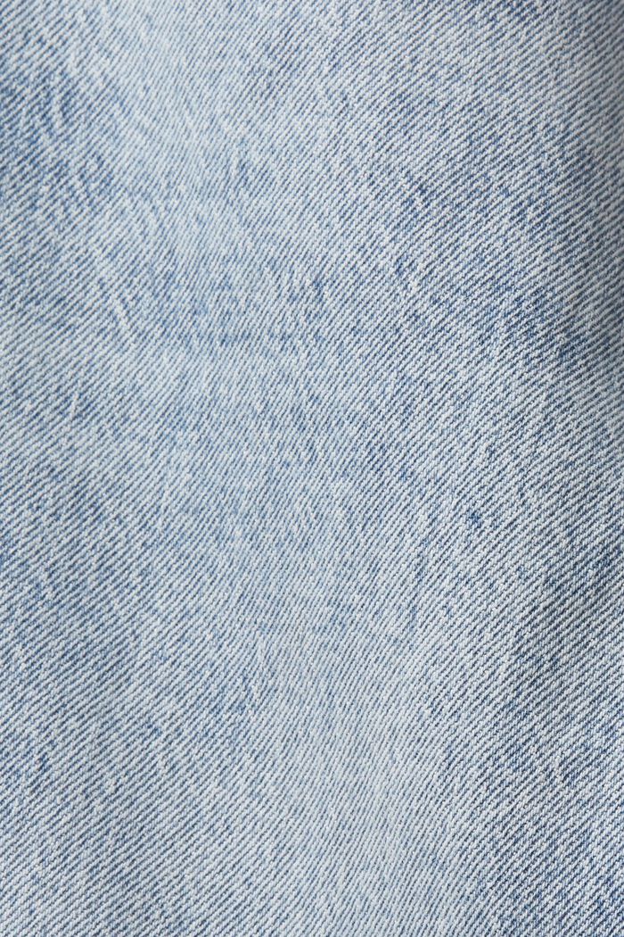 Super high-rise jeans with frayed hem, BLUE LIGHT WASHED, detail image number 6