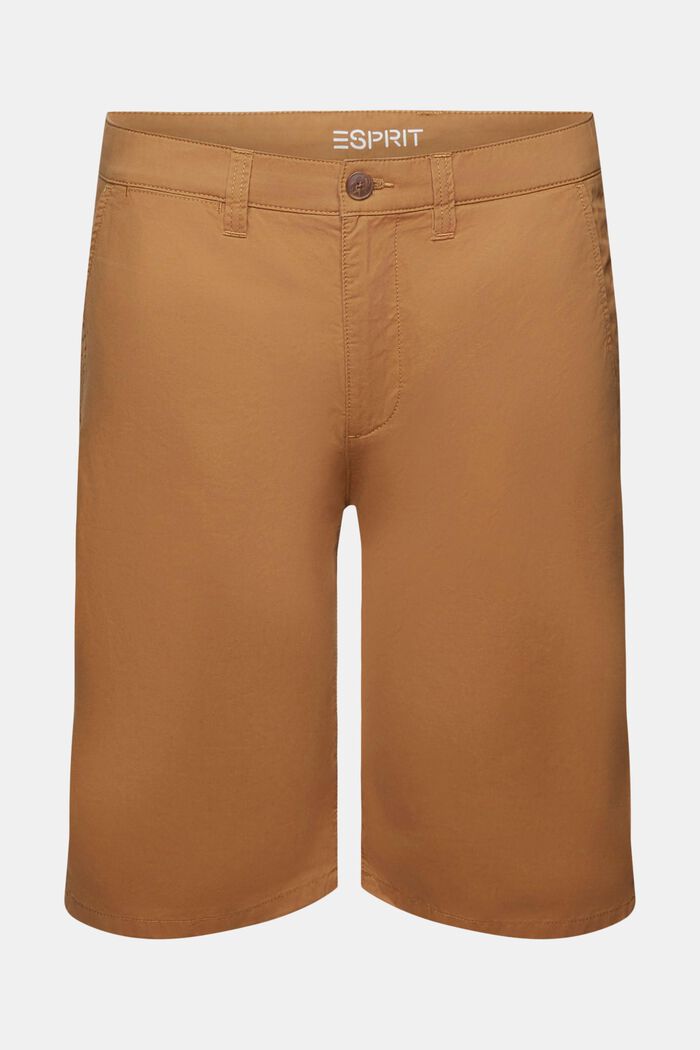 Sustainable cotton chino style shorts, CAMEL, detail image number 7