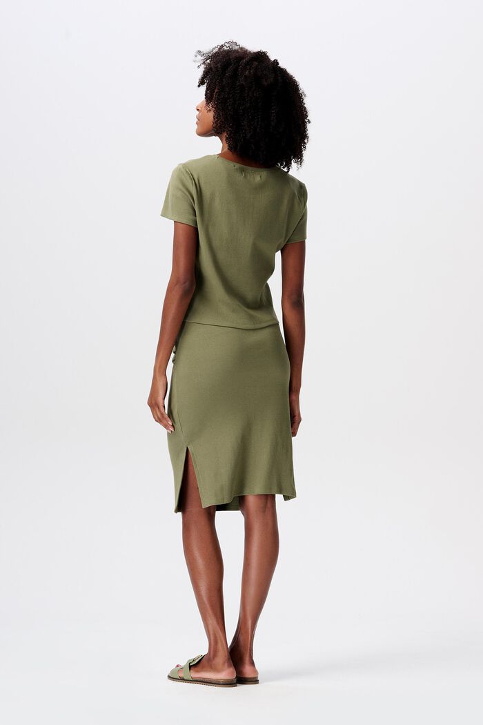 MATERNITY 2-Piece Set Top And Skirt, OLIVE GREEN, detail image number 1