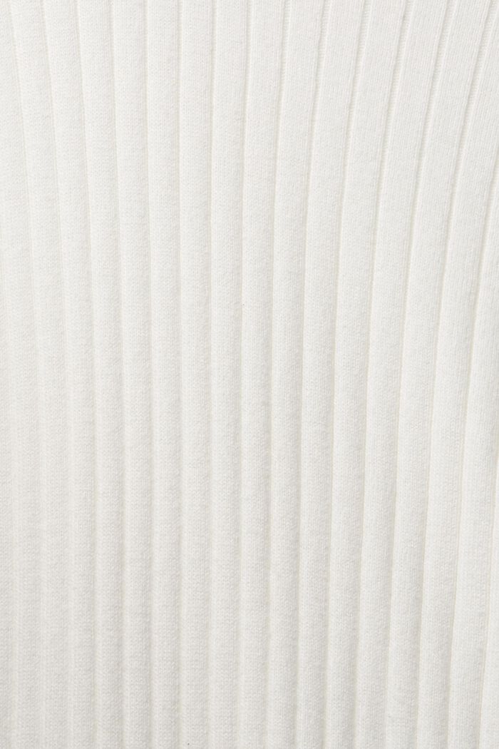 Short-sleeved ribbed sweater, OFF WHITE, detail image number 5