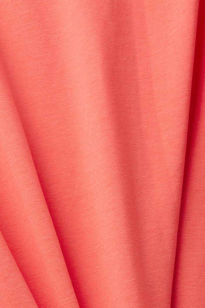 Jersey trousers with elasticated waistband, NEW CORAL, detail image number 4