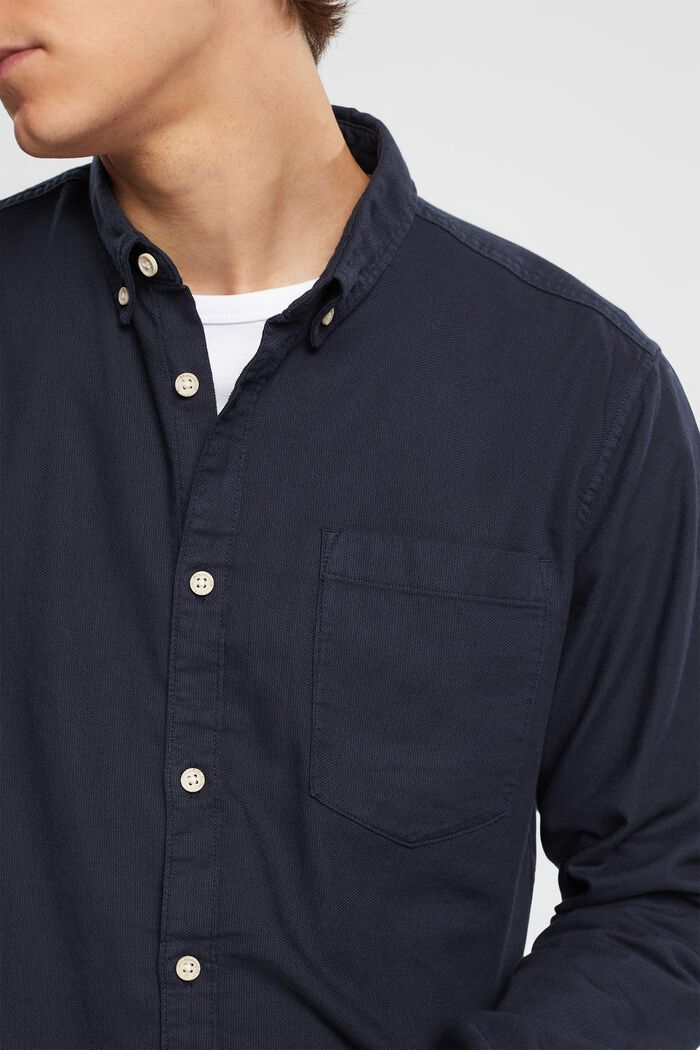 Button down cotton shirt, NAVY, detail image number 2