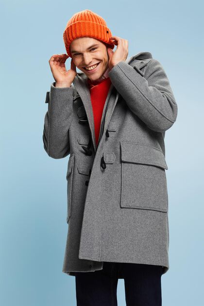 ESPRIT - Wool Blend Duffle Coat at our online shop