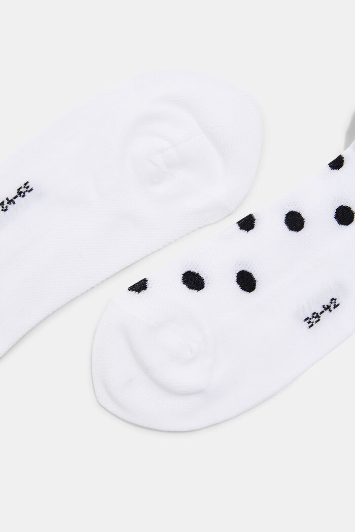 Double pack: sneaker socks with polka dots, WHITE, detail image number 1