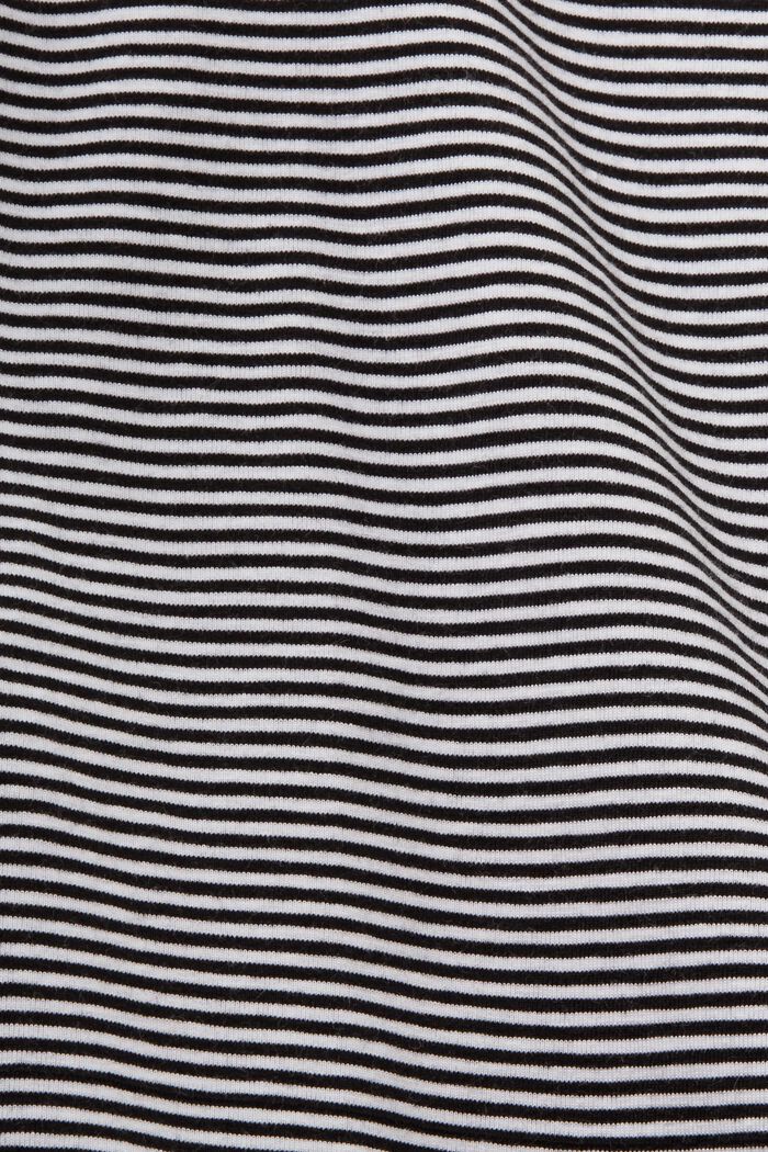 Striped cotton tank top, BLACK, detail image number 4