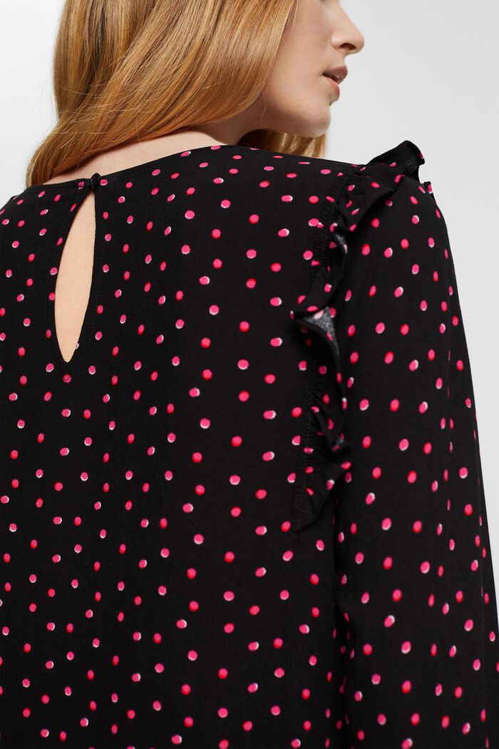 Patterned blouse, BLACK, detail image number 2
