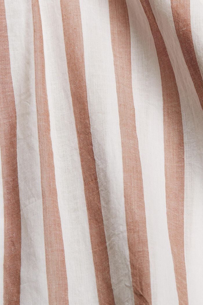 Lightweight striped blouse, 100% organic cotton, CARAMEL, detail image number 4