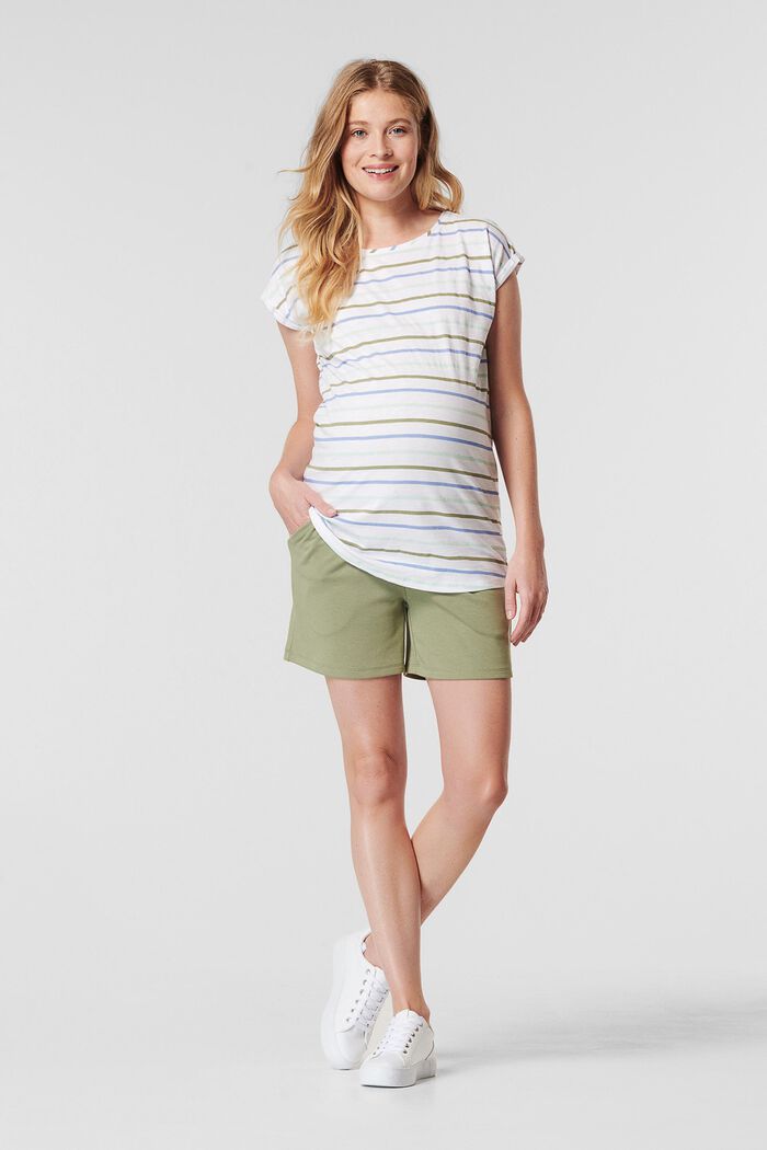 Striped T-shirt in organic cotton, PALE MINT, detail image number 0