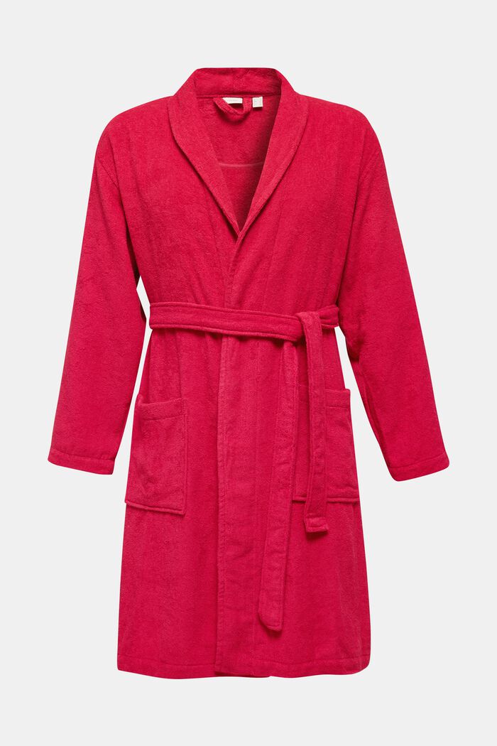 Unisex bathrobe, 100% cotton, RASPBERRY, detail image number 0