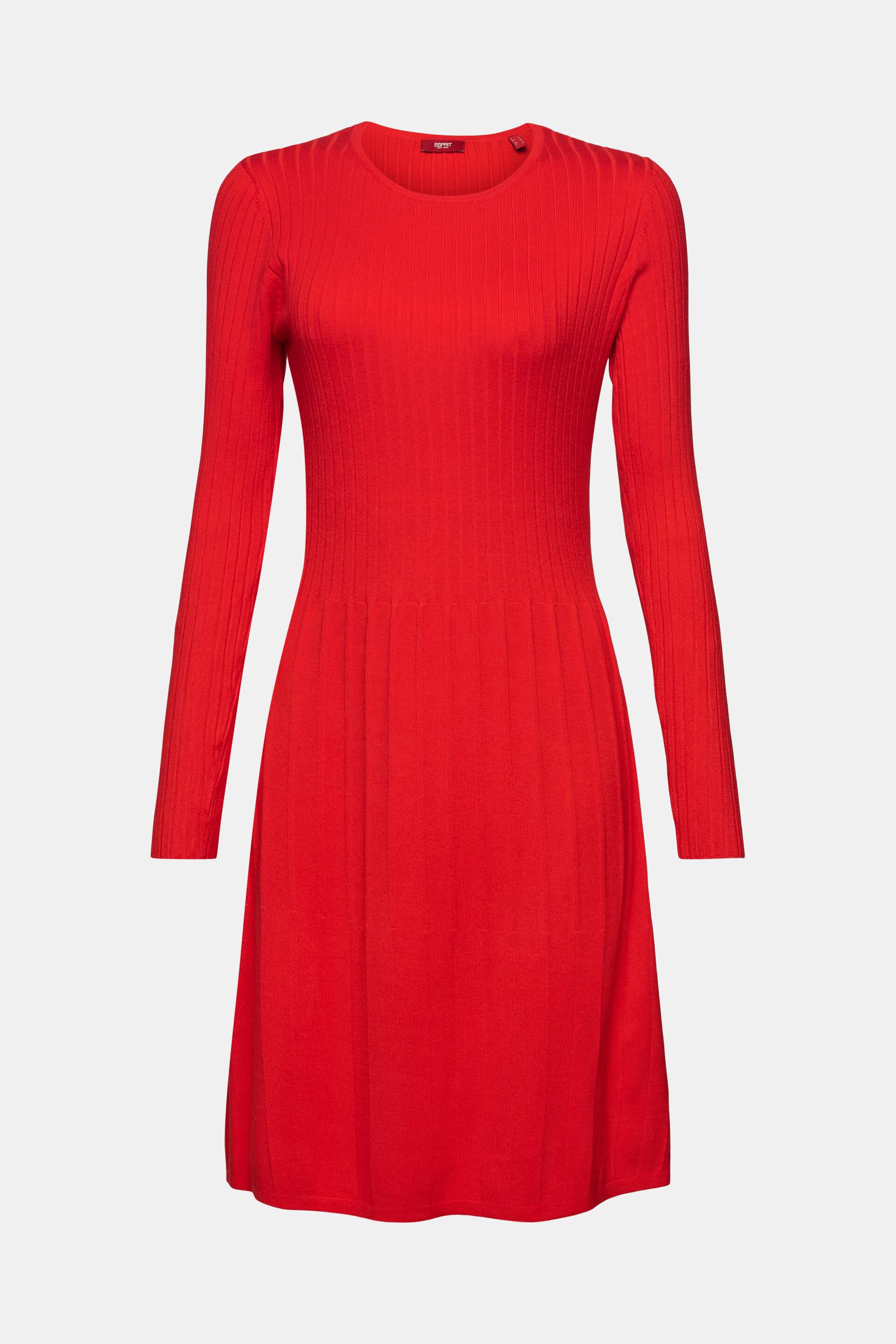 ESPRIT - Pleated Rib-Knit Dress at our online shop