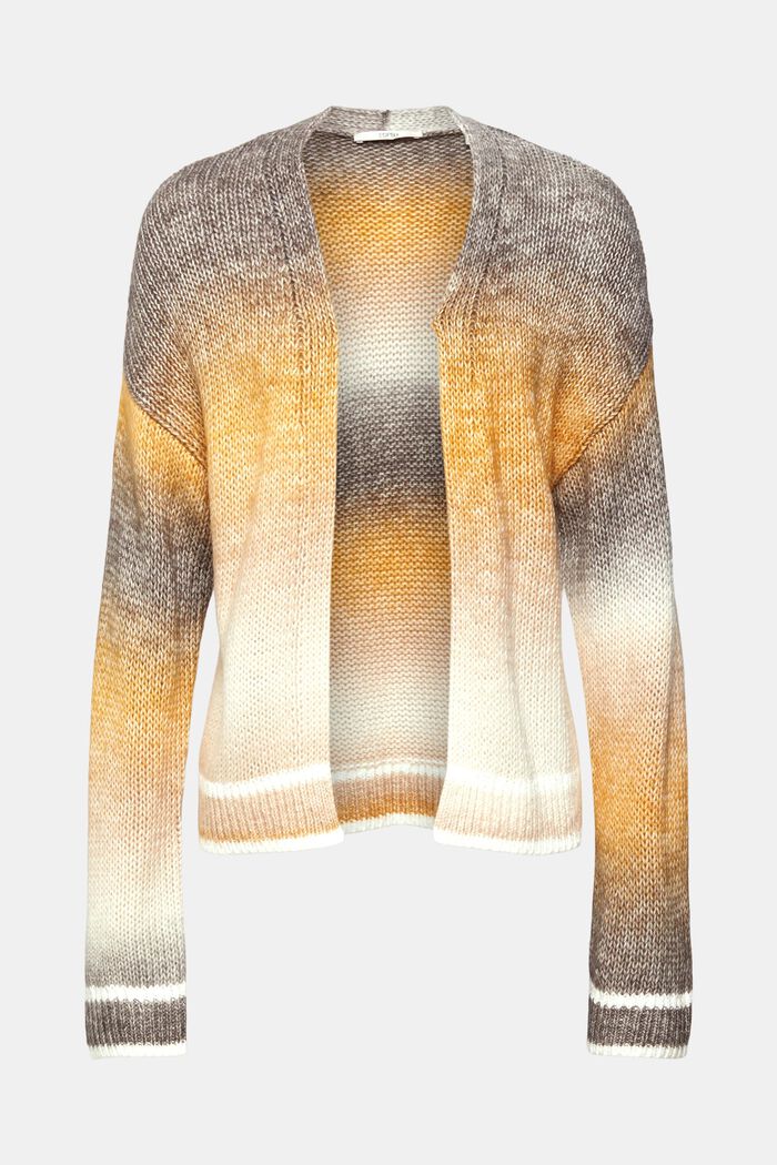 Gradient cardigan, cotton blend, DUSTY YELLOW, detail image number 2