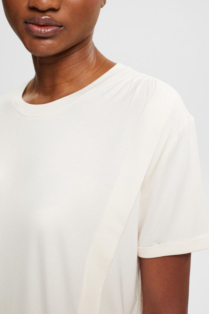 Made of TENCEL™: draped T-shirt, SAND, detail image number 2