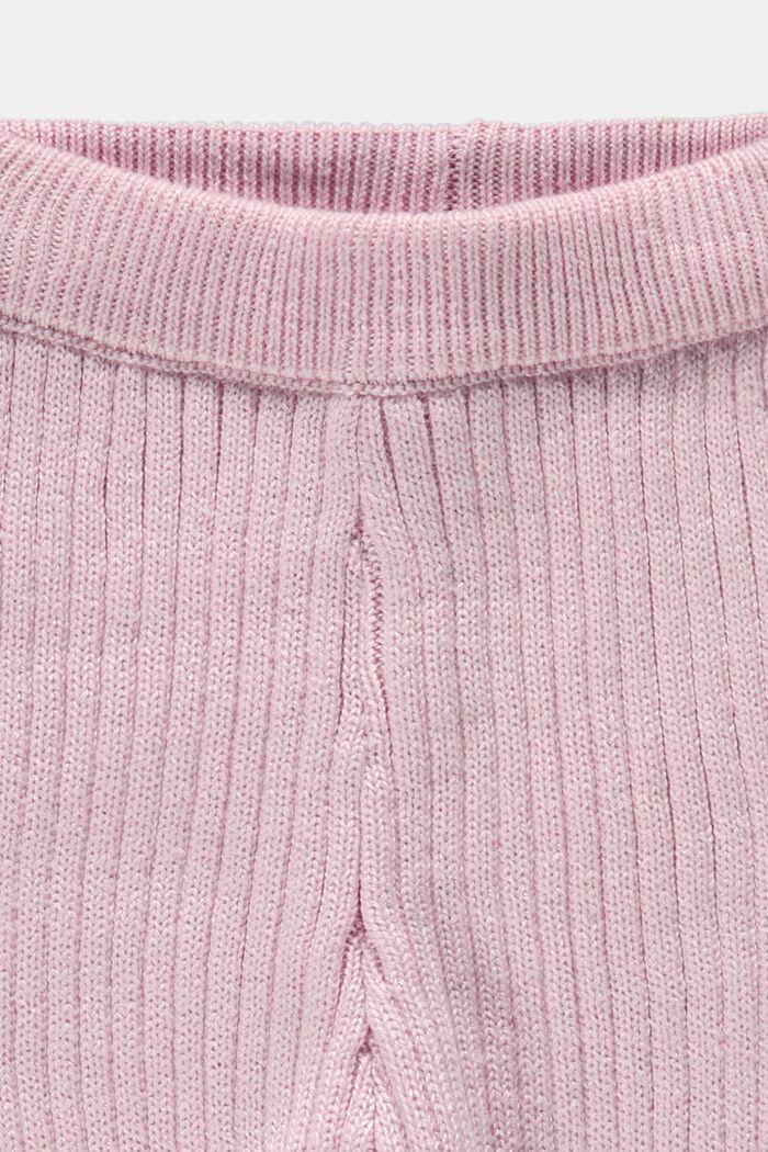 Ribbed knit leggings, PASTEL PINK, detail image number 1