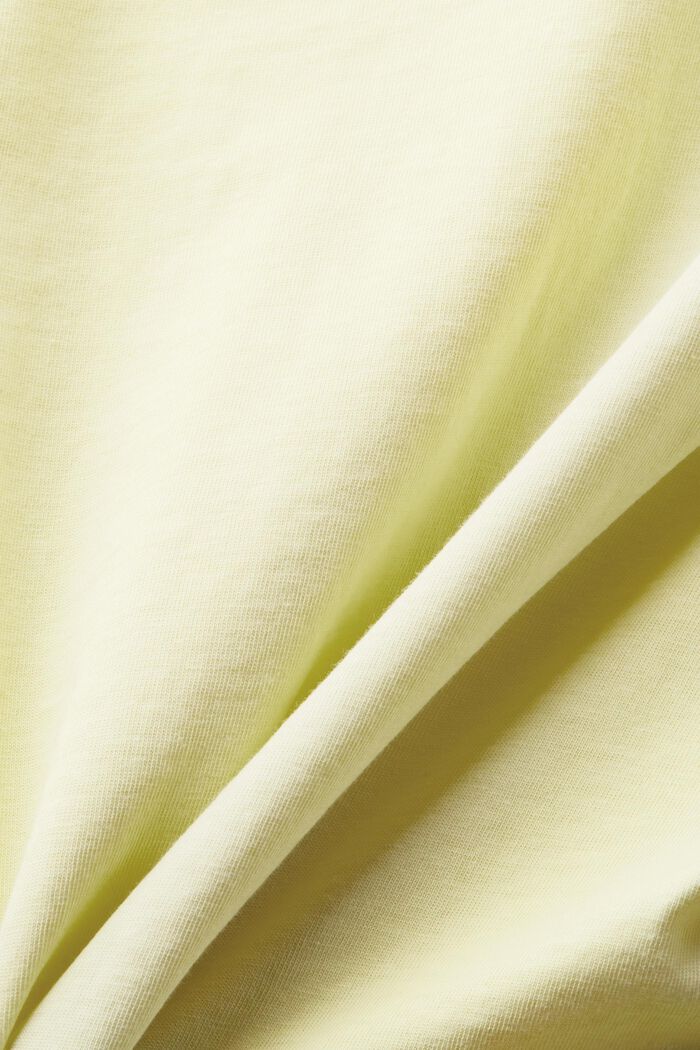 Front Print Jersey T-Shirt, LIME YELLOW, detail image number 5