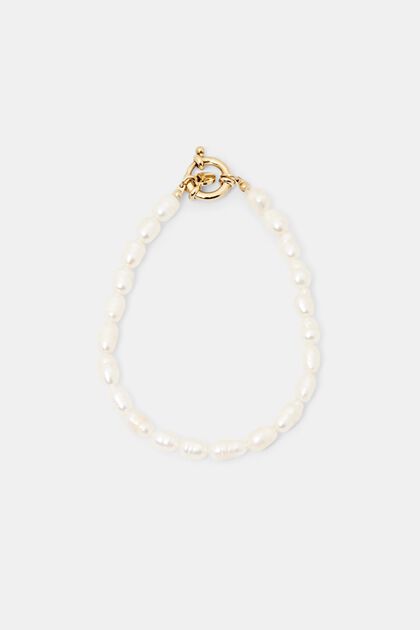 Freshwater pearl bracelet, stainless steel