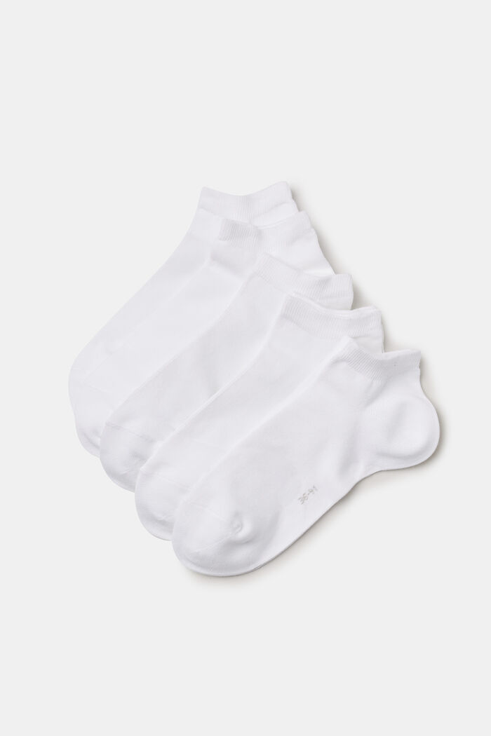 5-pair pack of blended cotton socks, WHITE, detail image number 0