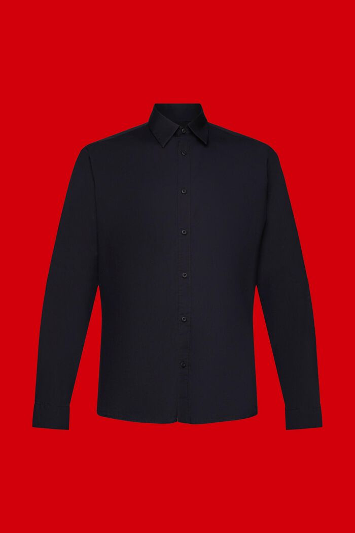 Slim fit cotton shirt, BLACK, detail image number 5