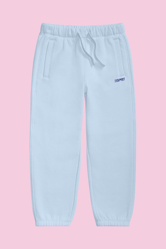 Cotton-Blend Logo Sweatpants, PASTEL BLUE, detail image number 1