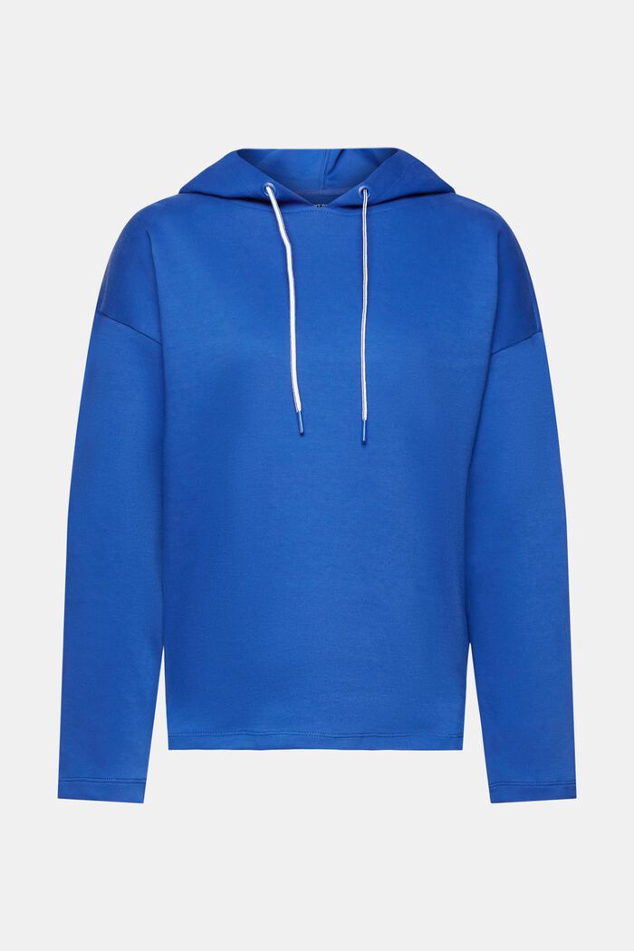 Sweatshirt hoodie, organic cotton blend, BRIGHT BLUE, detail image number 5