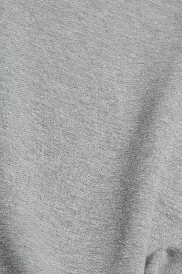 Melange sweatshirt fabric made of organic cotton, MEDIUM GREY, detail image number 4