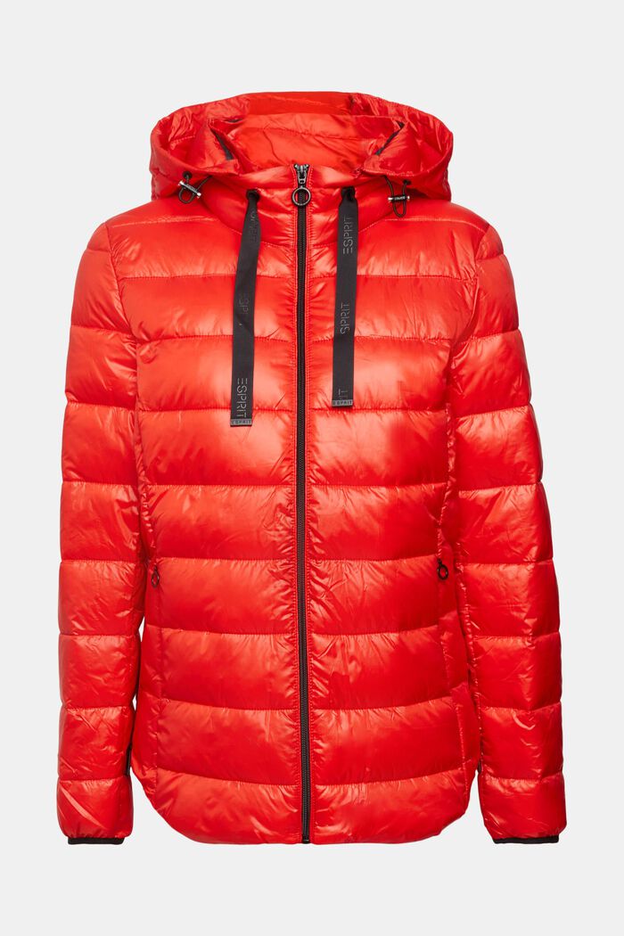 Quilted jacket with detachable hood, RED, detail image number 2
