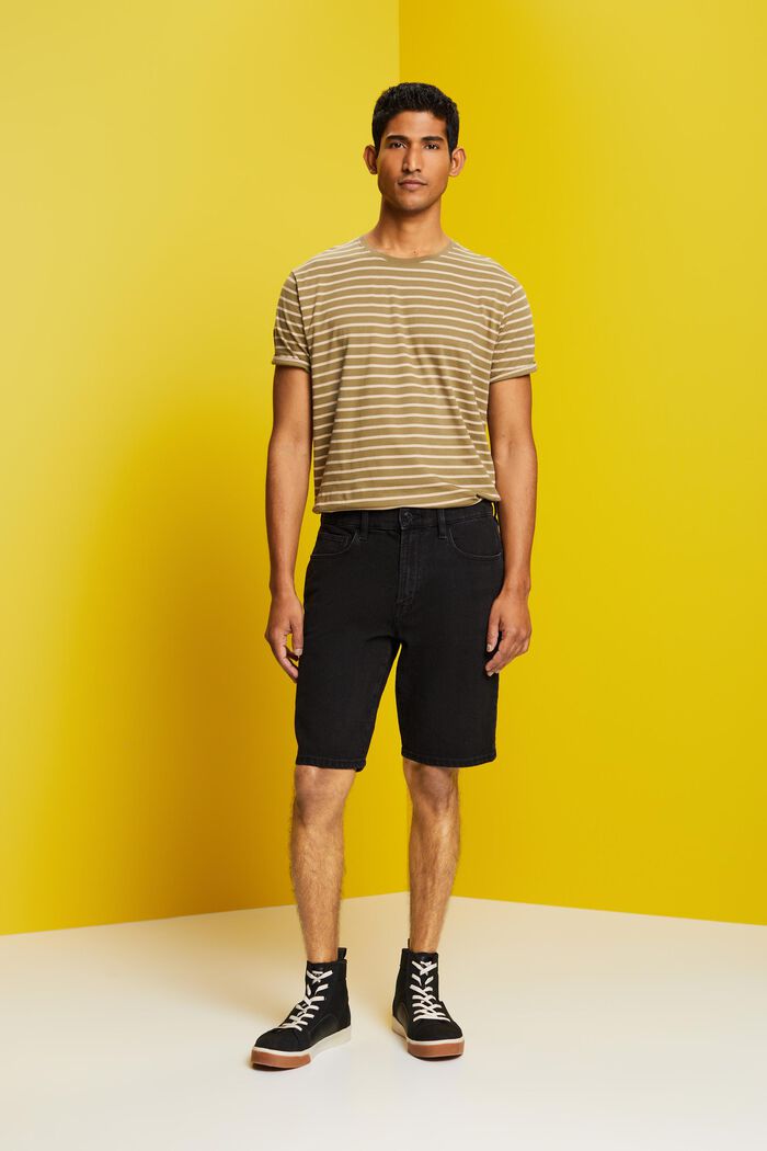 Striped jersey T-shirt, 100% cotton, OLIVE, detail image number 4