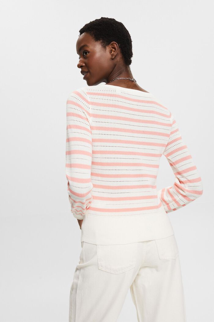 Pointelle cotton jumper, NEW OFF WHITE, detail image number 3