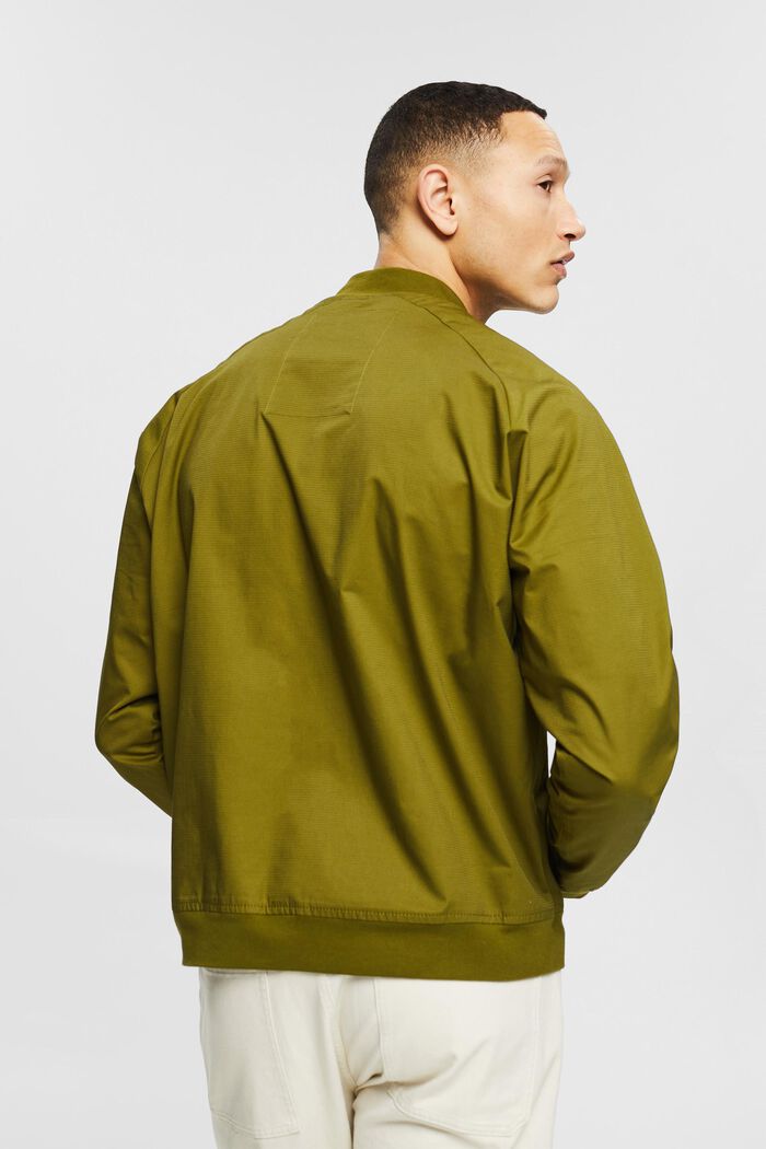 Bomber jacket made of blended organic cotton, OLIVE, detail image number 3