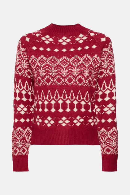 Jacquard jumper with glitter effect