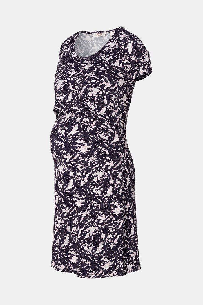 MATERNITY Printed Stretch Dress, DARK NAVY, detail image number 5