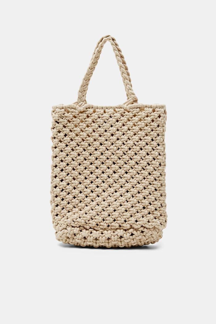Mini crochet tote, 100% cotton, OFF WHITE, detail image number 0