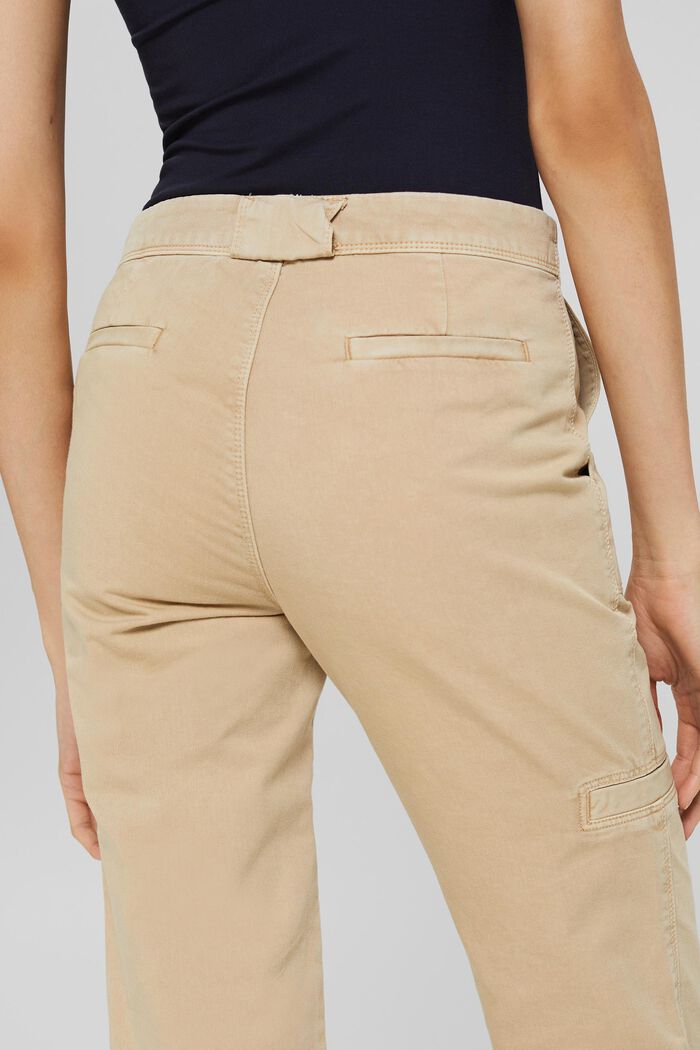 Capri trousers in pima cotton, SAND, detail image number 0