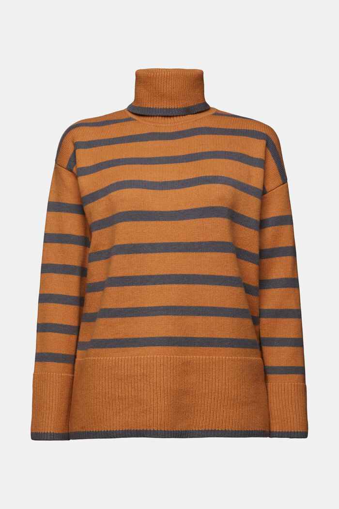 Turtleneck Sweater, CARAMEL, detail image number 6