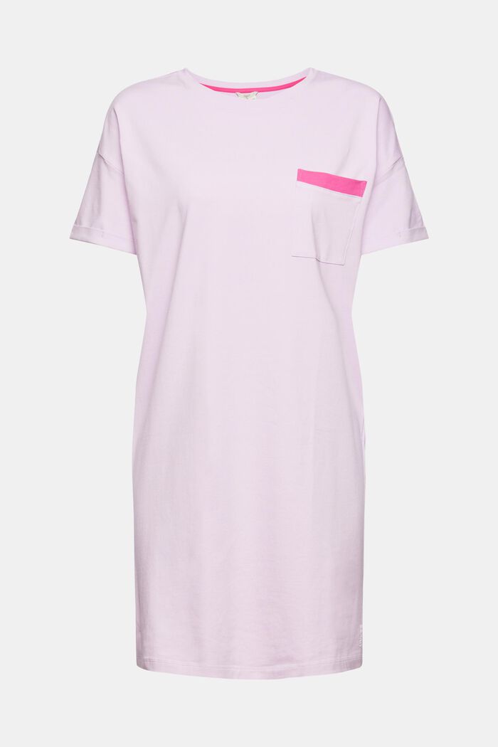 Nightshirt with a breast pocket, VIOLET, overview