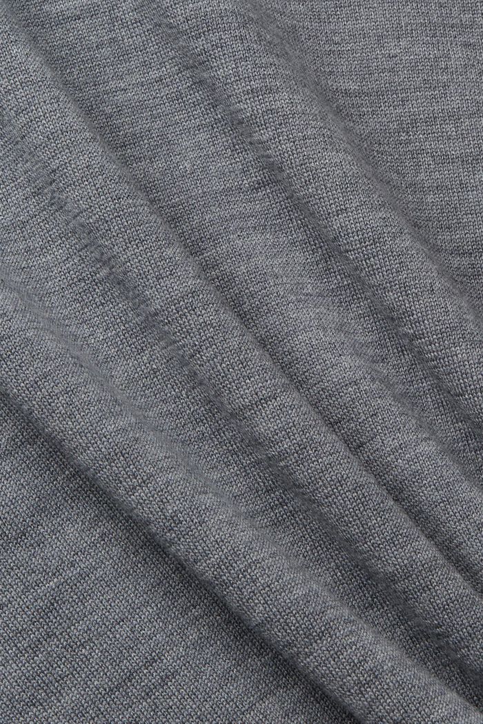 Knitted wool sweater, GREY, detail image number 1