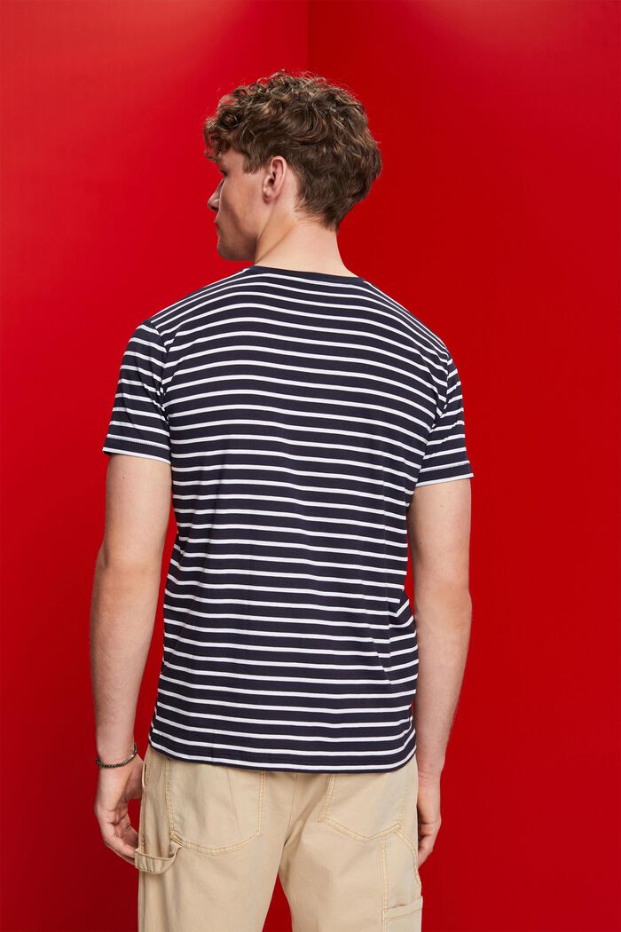 Striped jersey T-shirt, 100% cotton, NAVY, detail image number 3