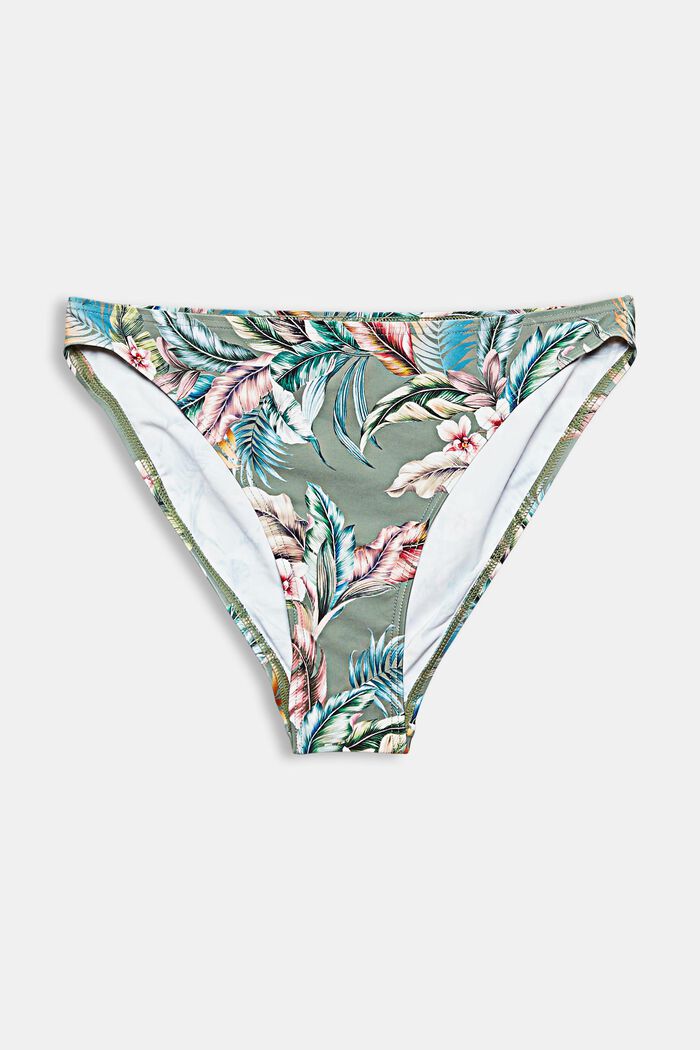 Recycled: briefs with a tropical print, LIGHT KHAKI, overview