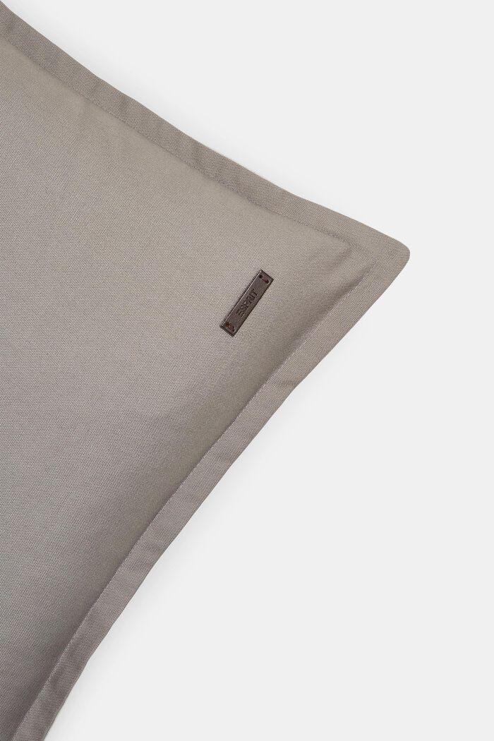 Bi-colour cushion cover made of 100% cotton, DARK GREY, detail image number 1