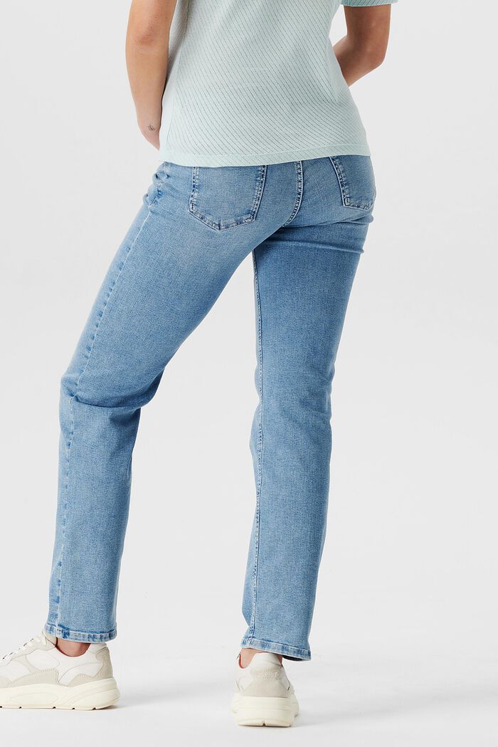 Straight leg jeans with over-the-bump waistband, LIGHT WASHED, detail image number 1