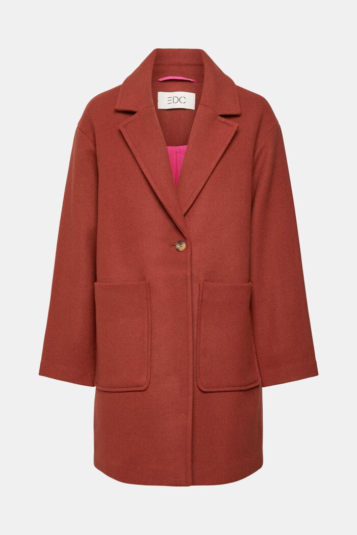 Wool blend coat, CINNAMON, detail image number 2