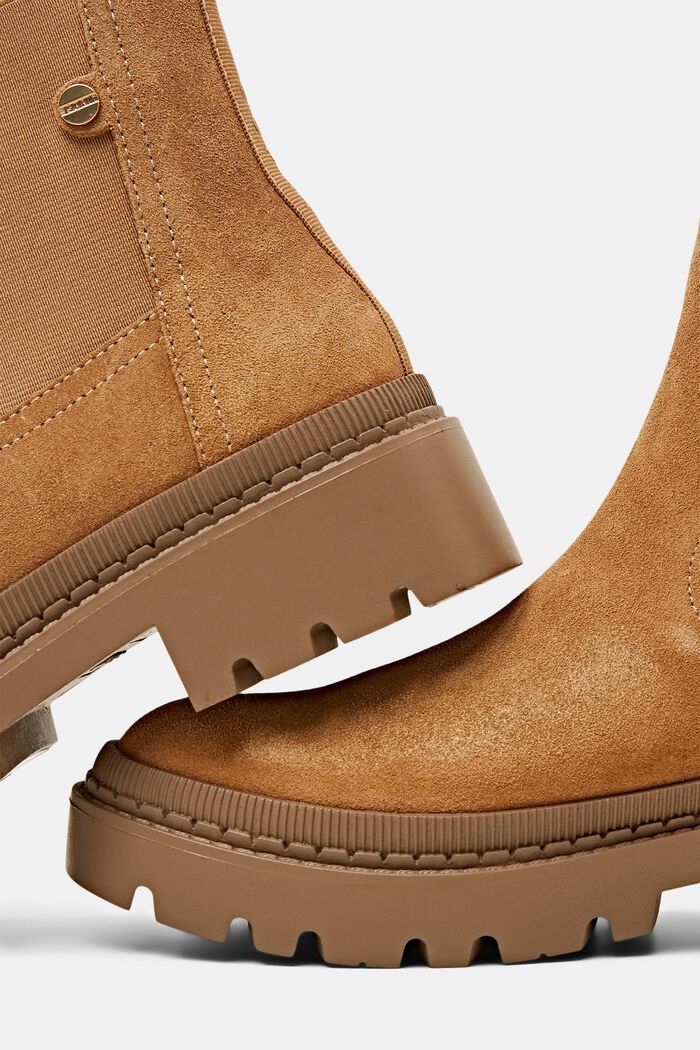 Real suede boots, CARAMEL, detail image number 3