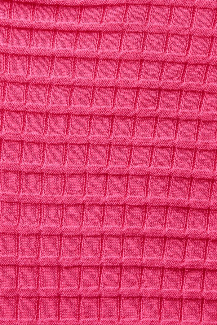 Structured Knit Sweater, PINK FUCHSIA, detail image number 4