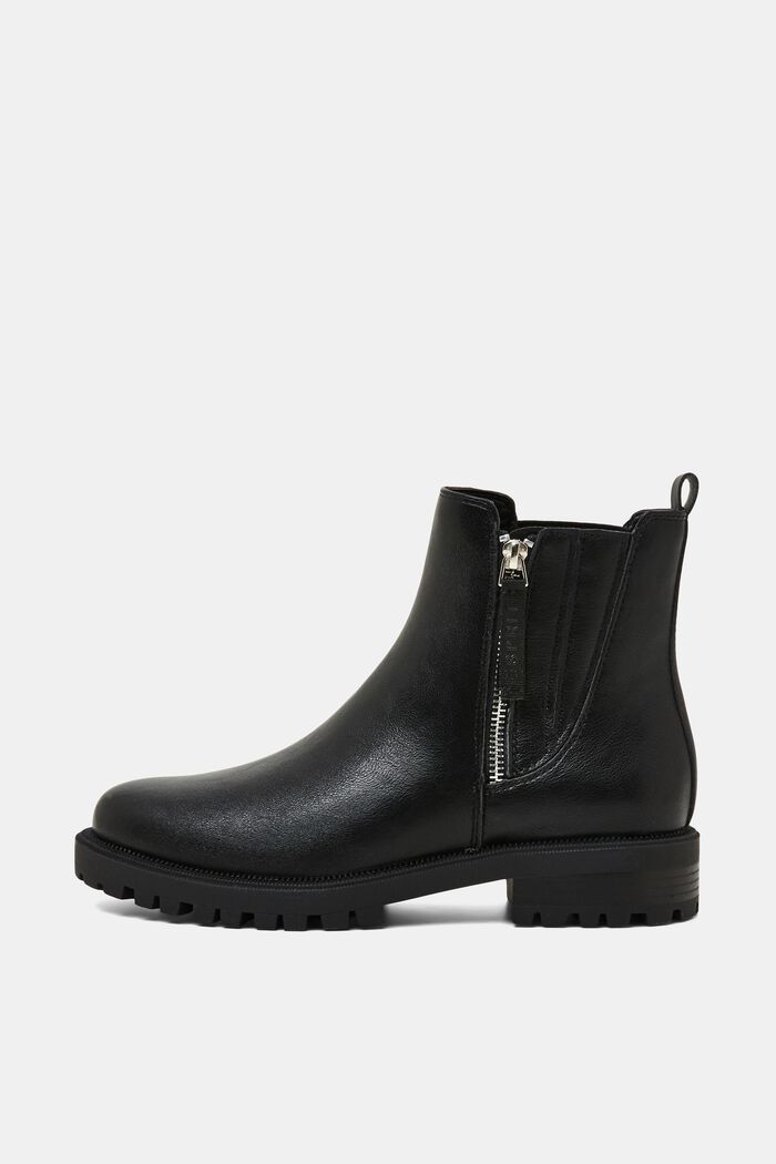 Vegan: faux leather ankle boots