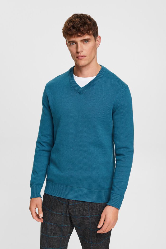 V-neck knit jumper