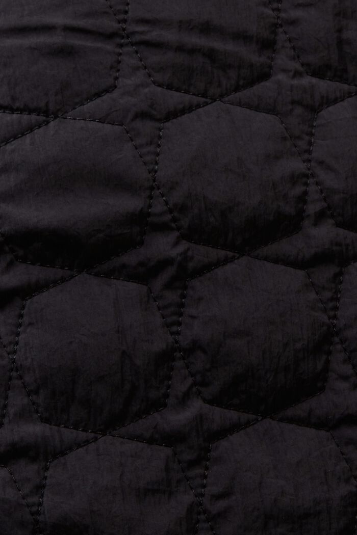 Long quilted jacket, BLACK, detail image number 4