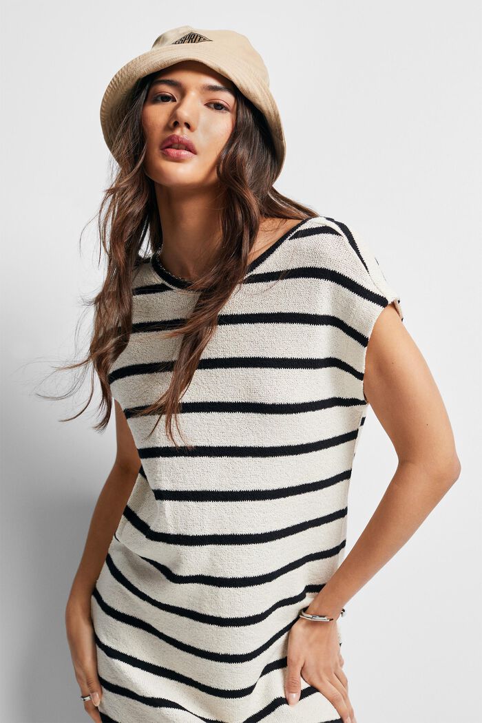ESPRIT - Striped Knit Cotton Midi Dress at our online shop