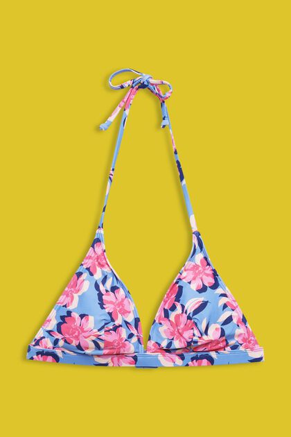 Recycled: padded halterneck bikini top