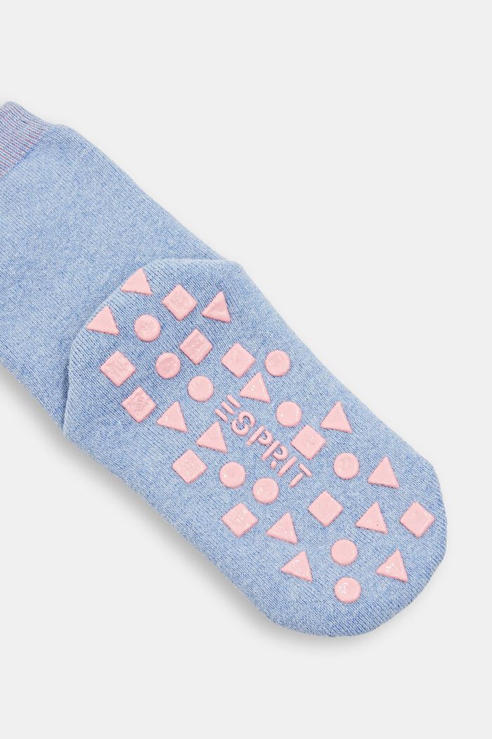 Non-slip socks made of blended organic cotton, JEANS, detail image number 1